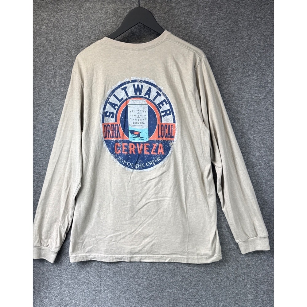 Saltwater Cowboys Charleston SC Shirt Men XL Cerveza Graphic Long Sleeve Bar Pub
